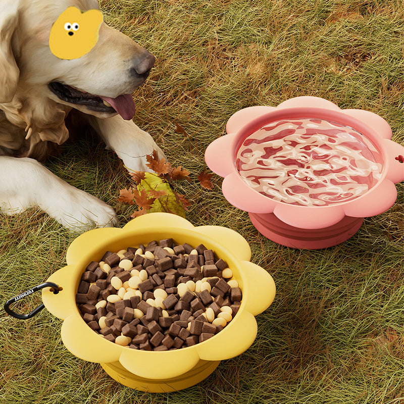 Collapsible Dog Bowl – Silicone Travel Bowl, Carabiner