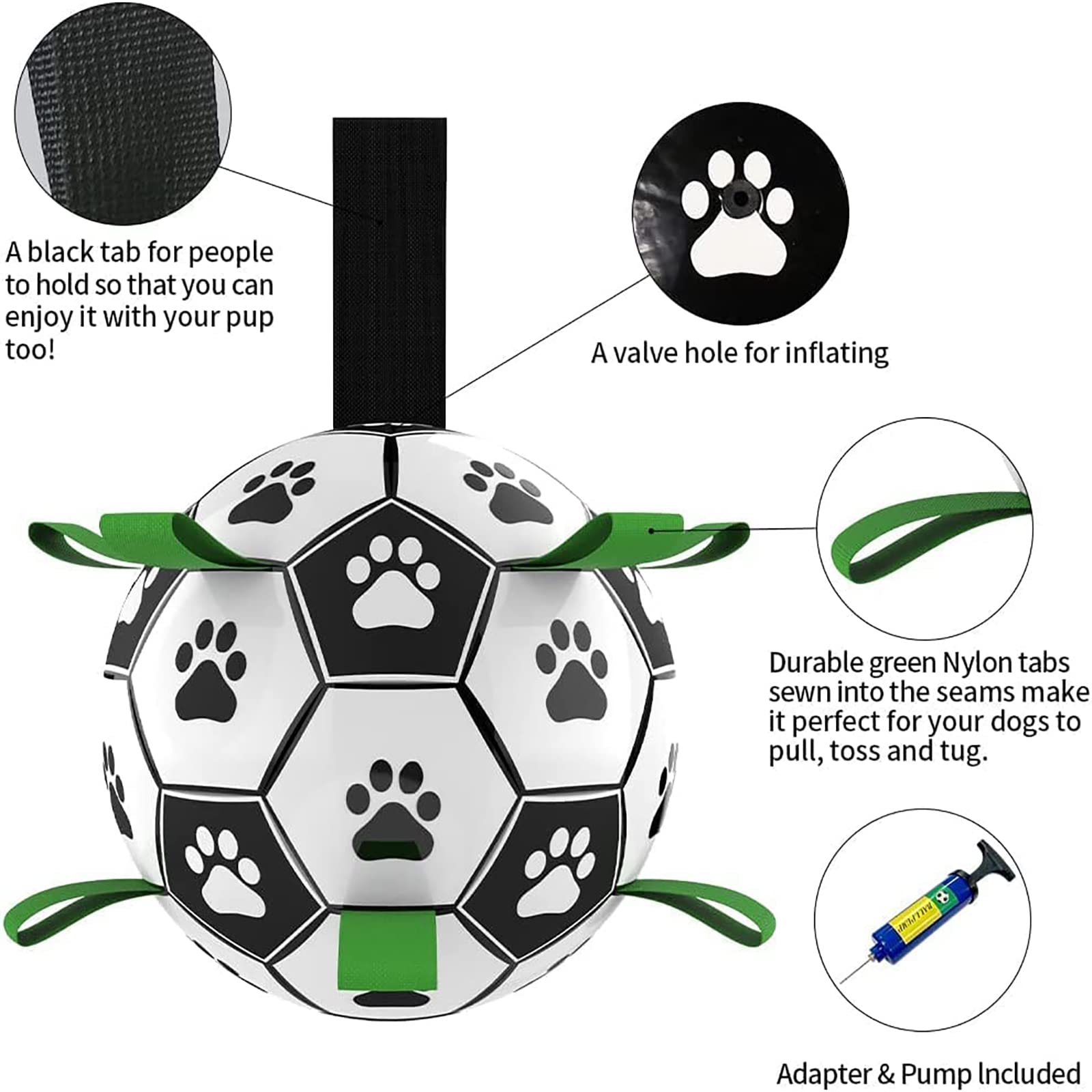 Dog Football Training Ball – Inflated Soccer Fetch Toy