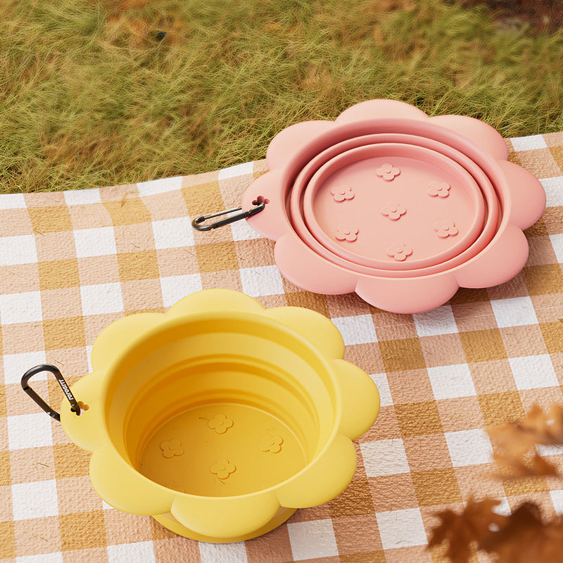 Collapsible Dog Bowl – Silicone Travel Bowl, Carabiner