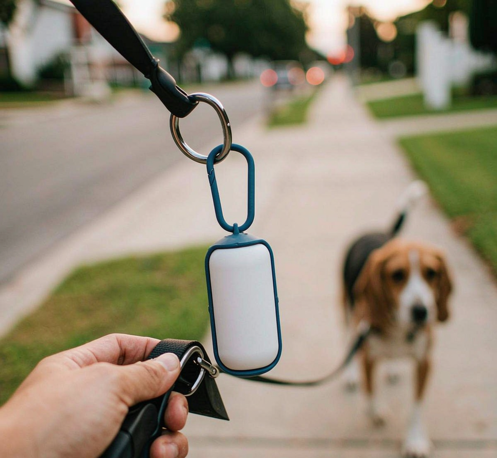 Poop Bag Dispenser with Clip - Lavender Bags Included