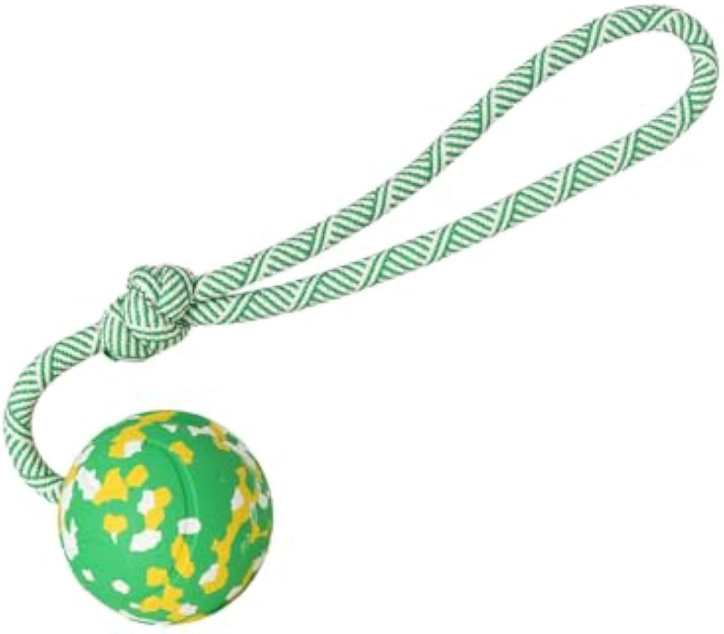 Ball-on-Rope Dog Tug Toy – Durable Chew & Fetch Combo