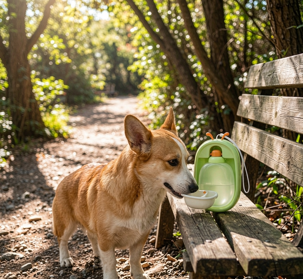 Antler-Shaped Dog Water Bottle - Portable