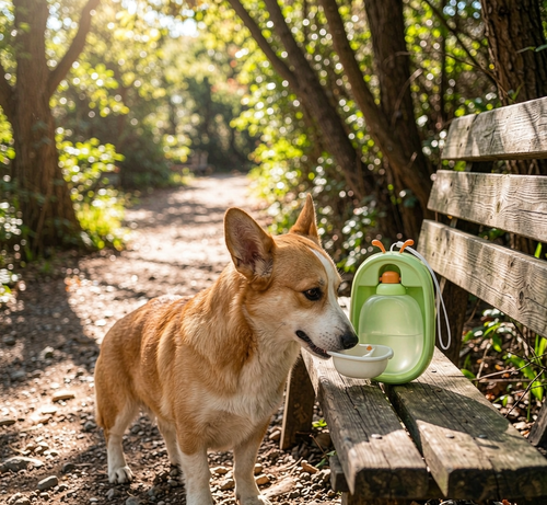 Antler-Shaped Dog Water Bottle - Portable