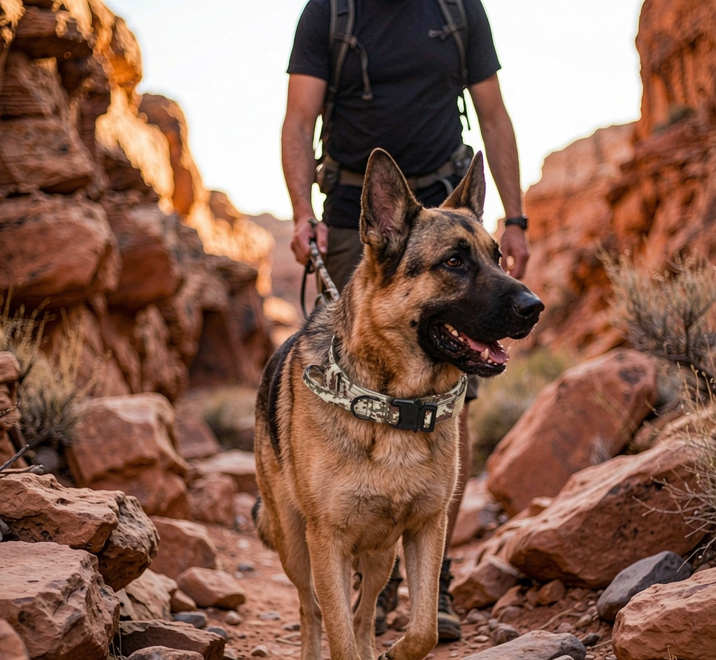Tactical Dog Collar and Rope Set - Adjustable