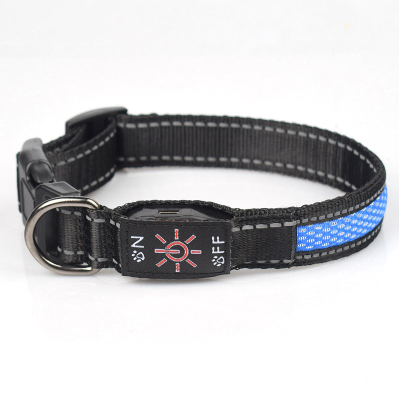 LED Light Up Dog Collar – USB Rechargeable Glow Collar for Night Safety