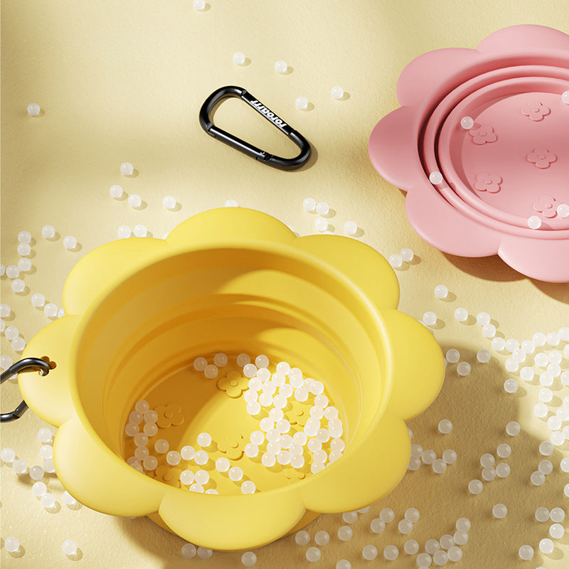 Collapsible Dog Bowl – Silicone Travel Bowl, Carabiner